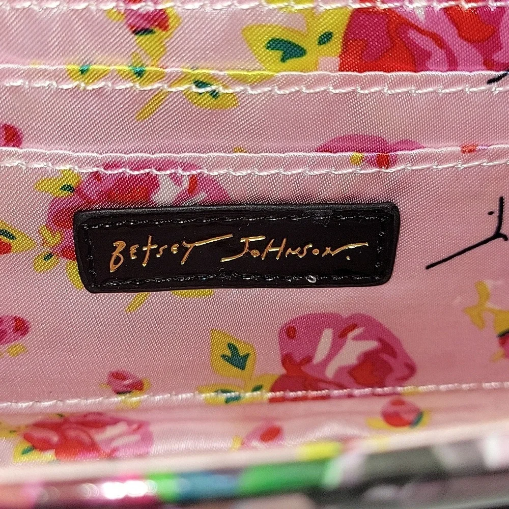 Betsey Johnson Multi-Color Bow PVC Crossbody Shoulder Bag